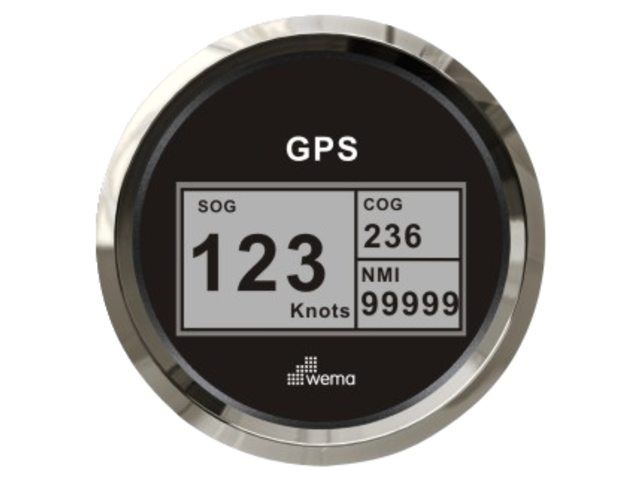 Wema Silver serie GPS speedometer digitaal zwart