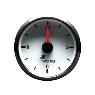 Wema Silver serie klok wit