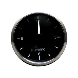 Wema Silver serie klok zwart