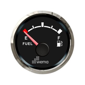 Wema Silver serie tankmeter brandstof NMEA2000 zwart