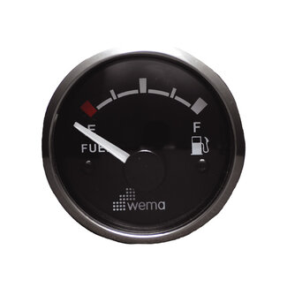 Wema Silver serie tankmeter fuel zwart