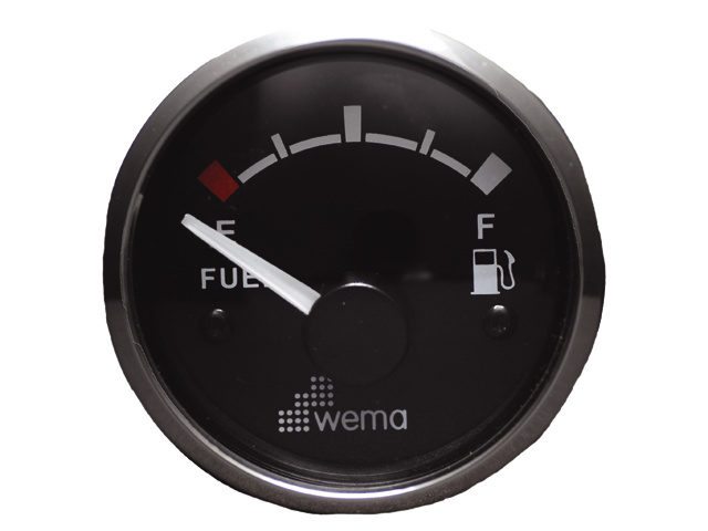 Wema Silver serie tankmeter fuel zwart