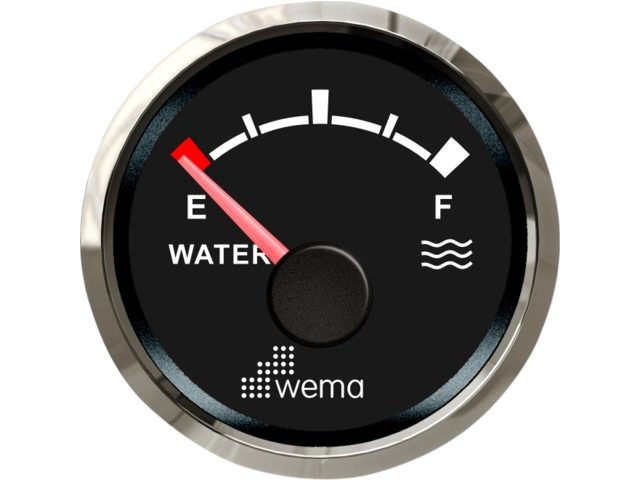 Wema Silver serie tankmeter water NMEA2000 zwart