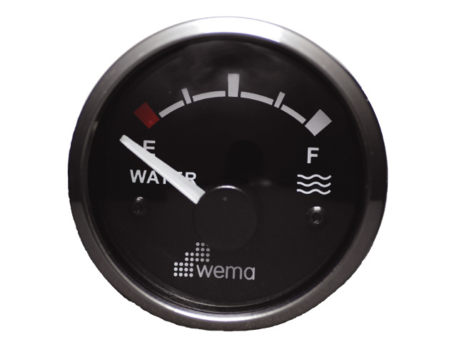 Wema Silver serie tankmeter water zwart