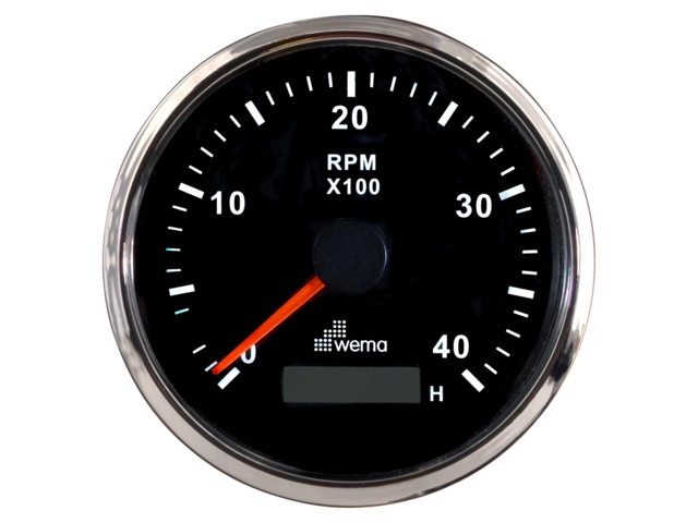 Wema Silver serie Toerenteller 4000/U zwart