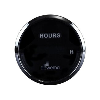 Wema Silver serie urenteller zwart