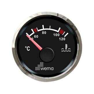 Wema Silver serie watertemperatuur meter NMEA2000 zwart