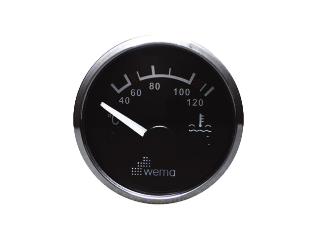 Wema Silver serie watertemperatuur zwart