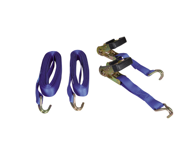 Talamex Spanband met ratelgesp & j-haak 28mm 6.0m (2 stuks)