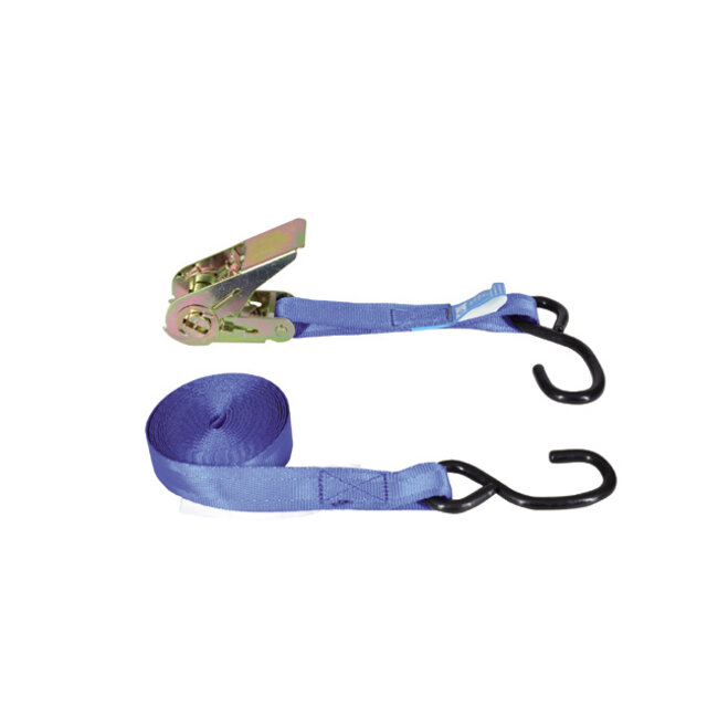 Talamex Spanband met ratelgesp & s-haak 25mm 5.0m