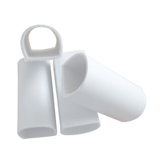 Dockedge Steigerstootrand dubbel d-connector wit (2pr)