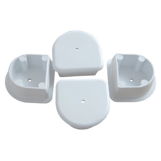 Dockedge Steigerstootrand dubbel d-eindstuk wit (2pr)