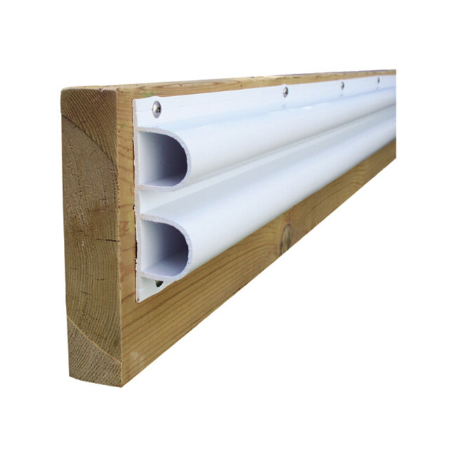 Dockedge Steigerstootrand dubbel d-profiel wit 2.4m