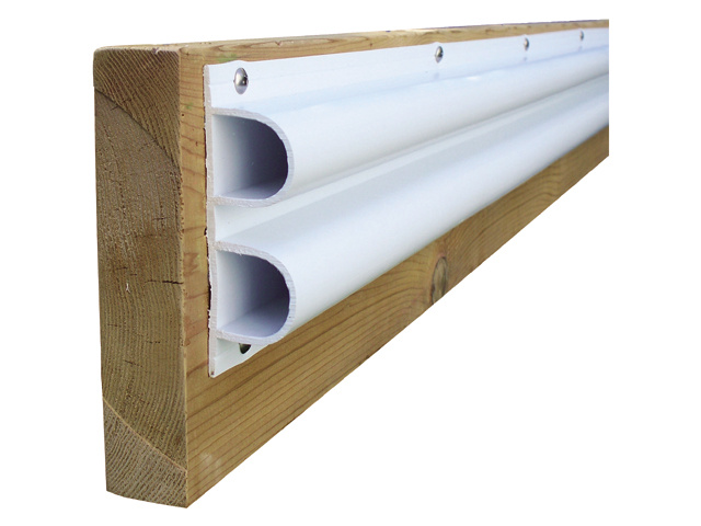 Dockedge Steigerstootrand dubbel d-profiel wit 2.4m