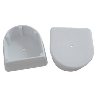 Dockedge Steigerstootrand p-eindstuk wit (2pcs)