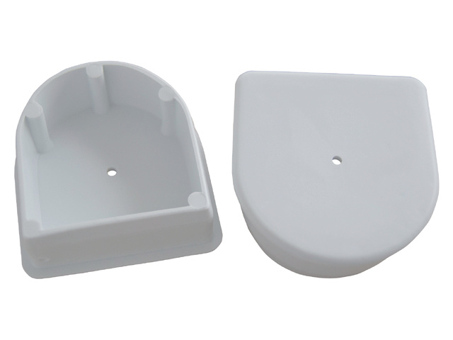 Dockedge Steigerstootrand p-eindstuk wit (2pcs)
