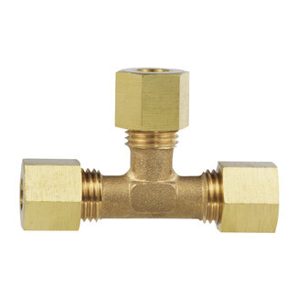 Talamex T-stuk messing koppeling 8mm knel x 8mm knel