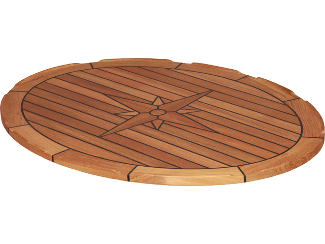 Eude Tafelblad teak 'ellips' 60x80cm