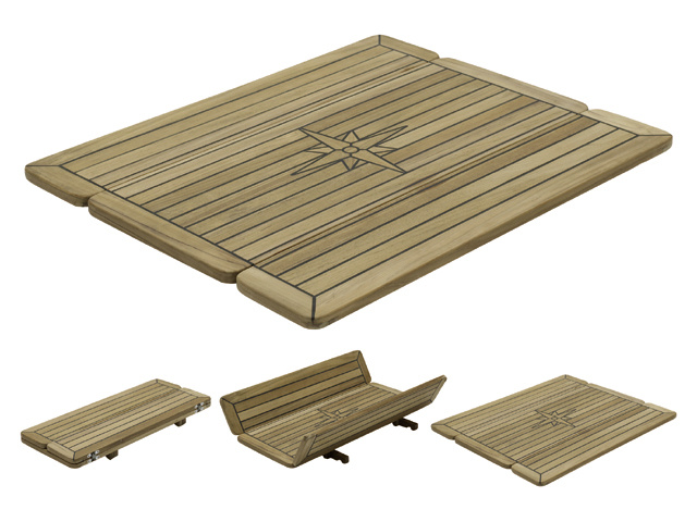 Eude Tafelblad teak 'wing' 34/68x80cm