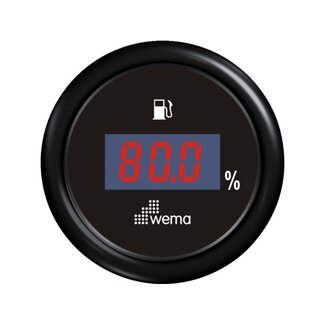 Wema Tankmeter brandstof digitaal 0-190 ohm zwart