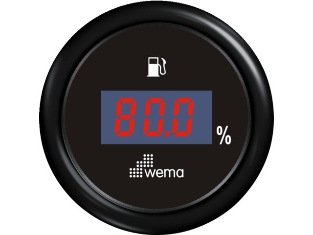 Wema Tankmeter brandstof digitaal 0-190 ohm zwart