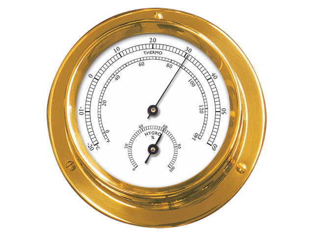 Talamex Thermo-hygrometer messing 110/84mm