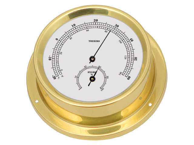 Talamex Thermo-hygrometer messing 125/100mm