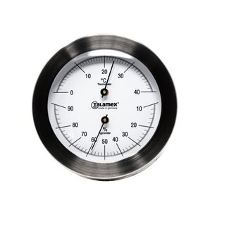 Talamex Thermo-hygrometer rvs 100mm