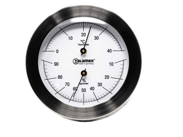 Talamex Thermo-hygrometer rvs 100mm