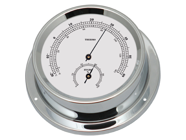 Talamex Thermo-hygrometer verchroomd 125/100mm