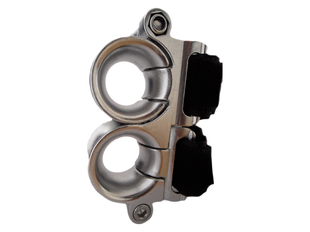 Facnor Twin fairlead (rope hole ΓΈ20) for stanchion 25mm