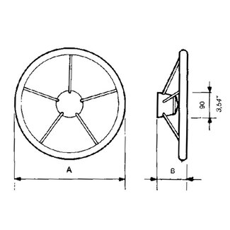 Ultraflex V23 stuurwiel rvs 400mm