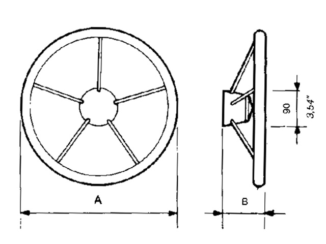 Ultraflex V23 stuurwiel rvs 400mm