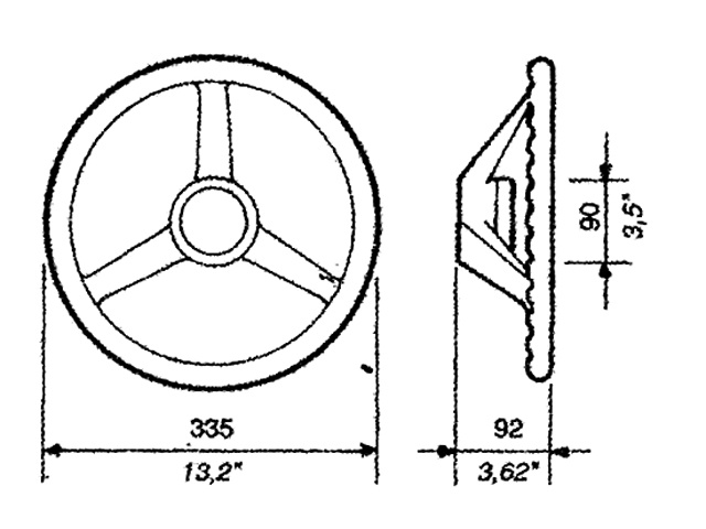 Ultraflex V32B stuurwiel zwart