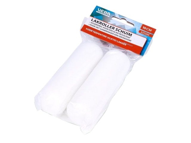 Veba Verfrol schuim 10cm 2 zijdes afgerond (2 stuks)