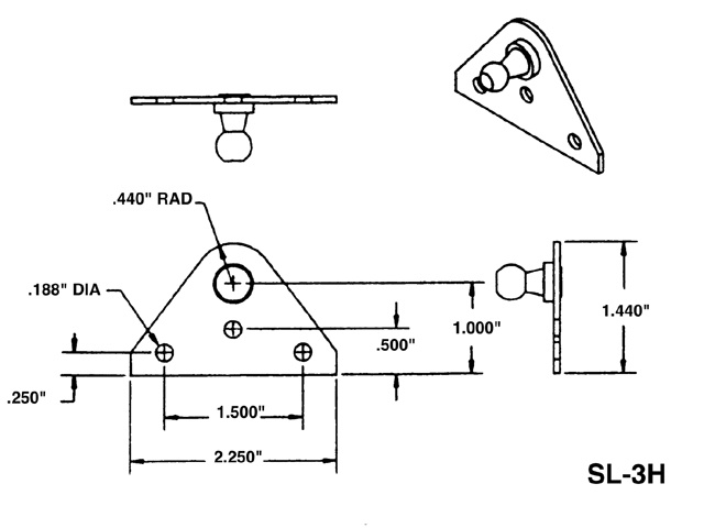 Attwood Vlakke steun sl-3h