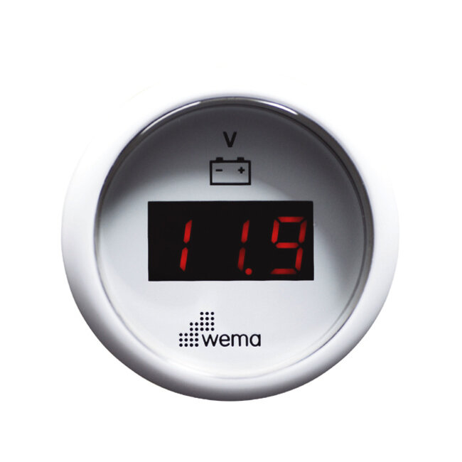 Wema Voltmeter LED wit