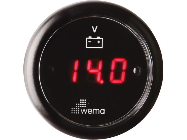 Wema Voltmeter LED zwart