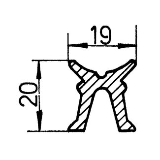 Pfeiffer X-rail 19x19mm 90cm