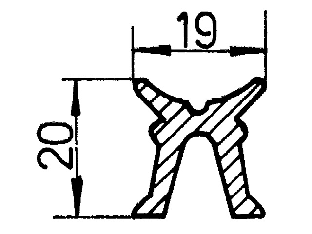 Pfeiffer X-rail 19x19mm 90cm