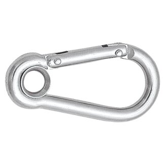 Talamex Karabijnhaak met oog en borgbrug rvs