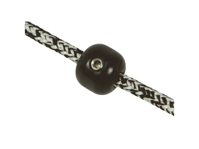 Clamcleat Screw-on stopper ball zwart voor 6mm touw en 8-9mm touw/buis