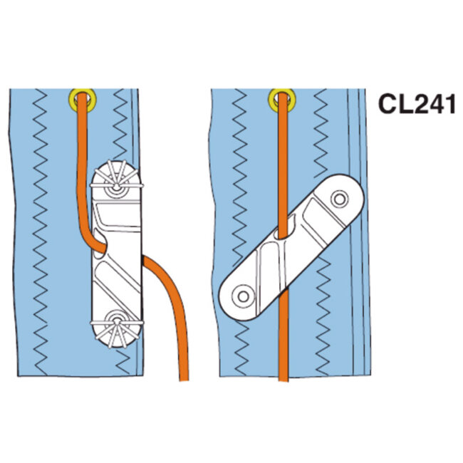 Clamcleat CL241 Racing sail line (bb) racing aluminium 3-6mm