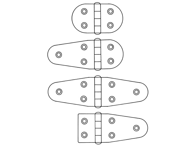 Talamex Scharnier rvs 38.5x2mm