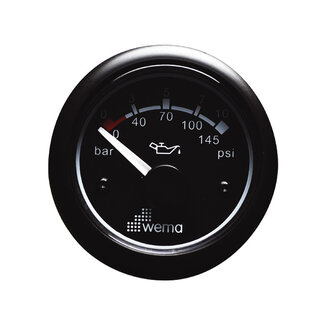 Wema Zwarte oliedruk- en turbodrukmeters