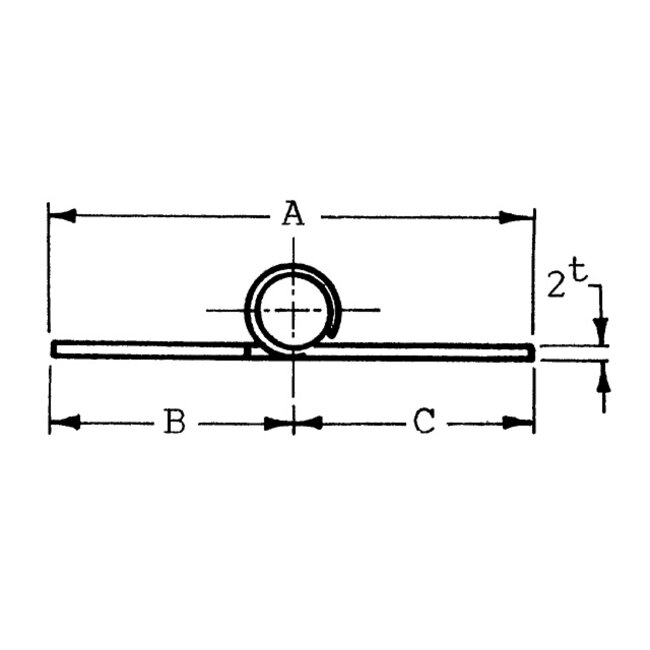 Talamex Scharnier rvs 126.5x27.5x2mm