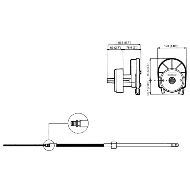 Ultraflex M58 stuurkabel 10.67m