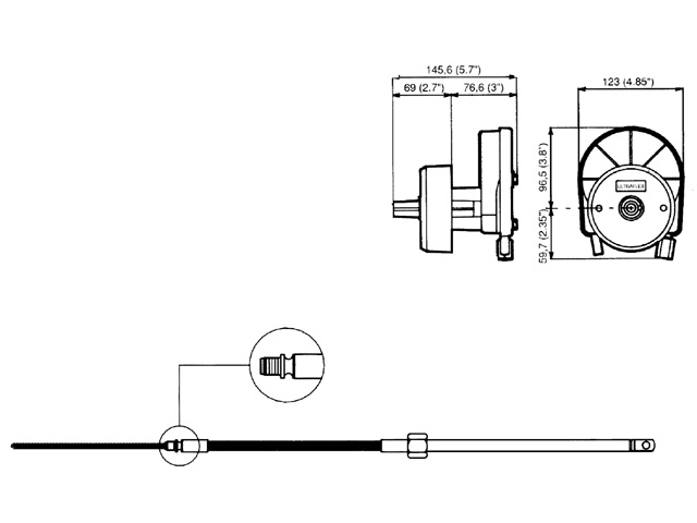 Ultraflex M58 stuurkabel