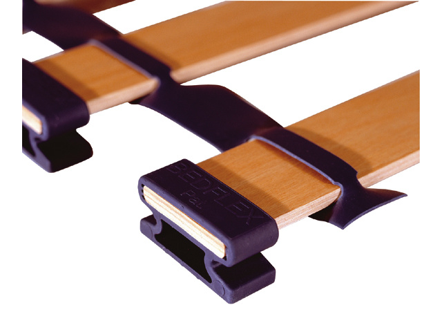 Bedflex Rubber support blue with multiple slats of different lengths