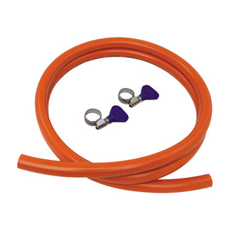 Talamex Thermoplast 8x15mm 10bar Gasslang met 2 rvs klemmen